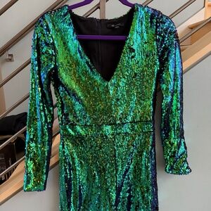 Sequin Shorts Jumpsuit